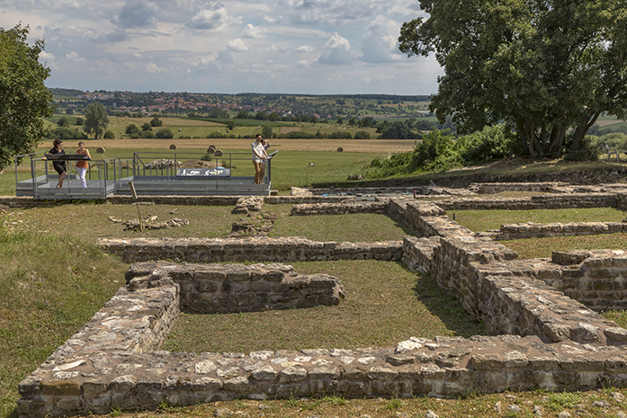 Vestiges du site archéologique gallo-romain du Gurtelbach à Dehlingen